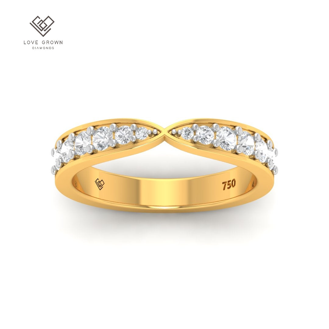 Laura Round Cut Diamond Wedding Band