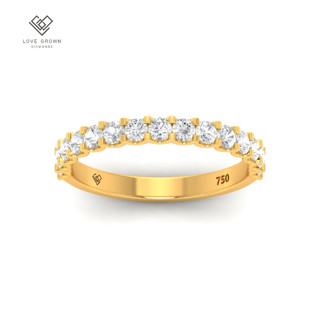 Yvette Round Cut Diamond Wedding Band