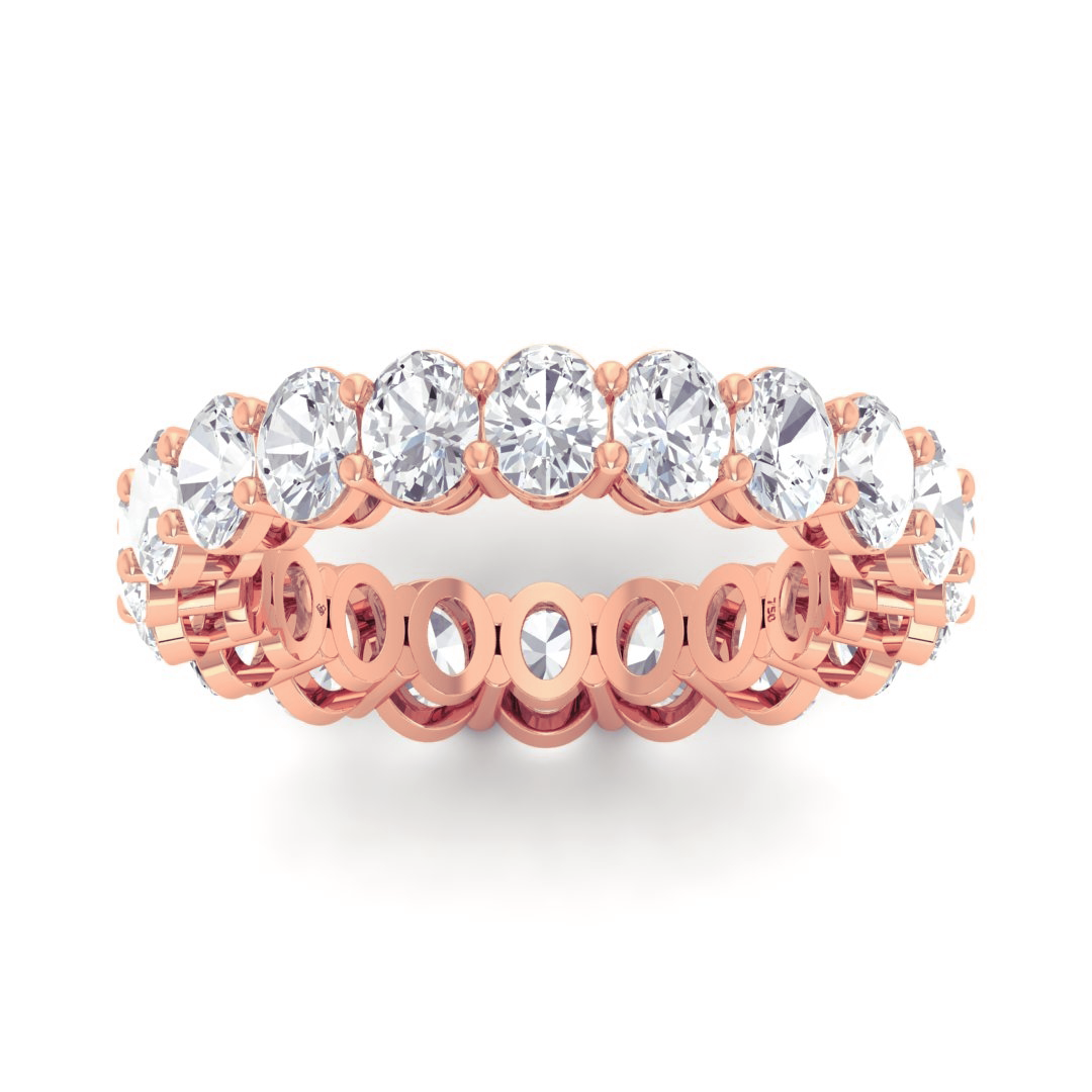 Valerina Oval cut wedding band 4.00 Ct