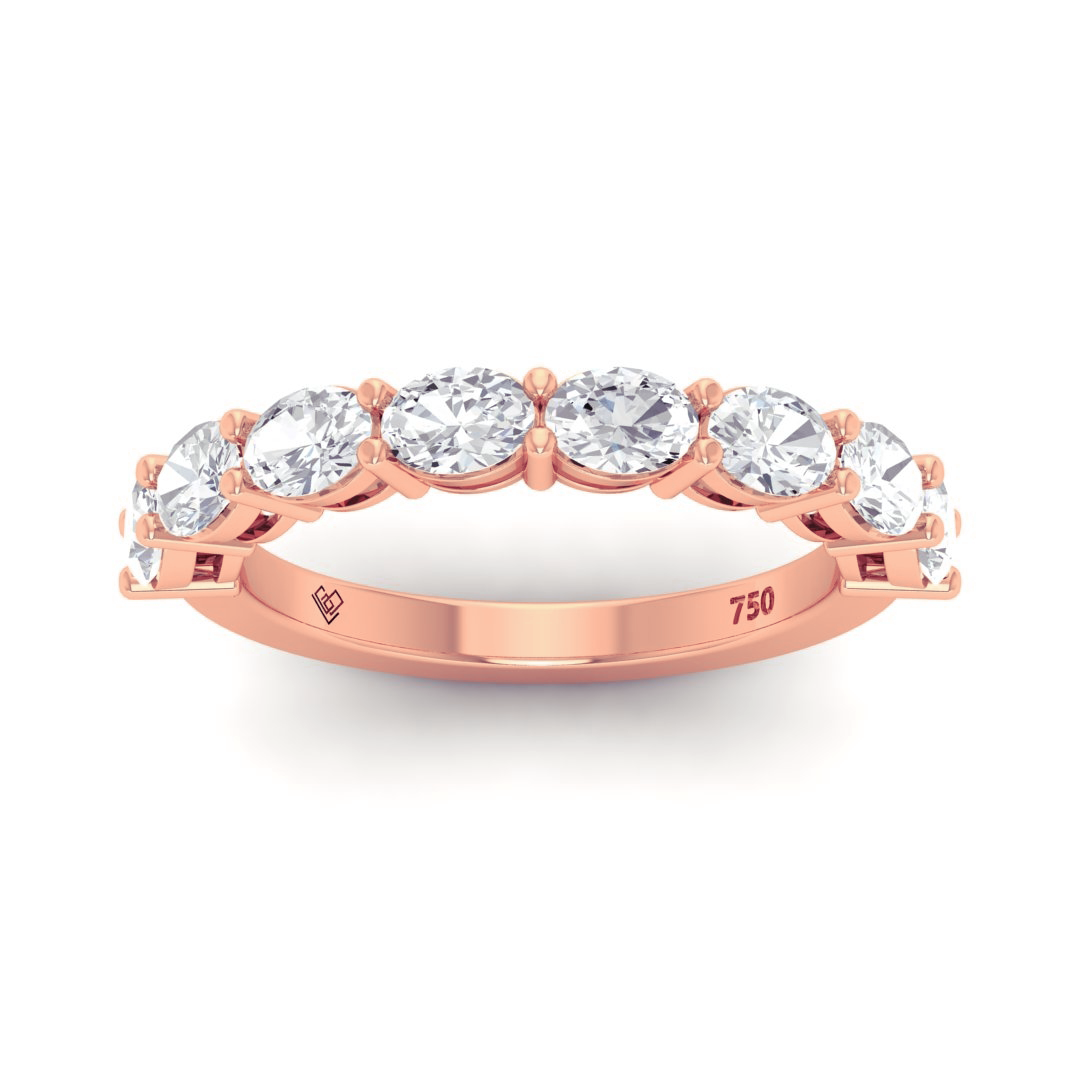 Josephine Oval Cut Diamond Wedding Band