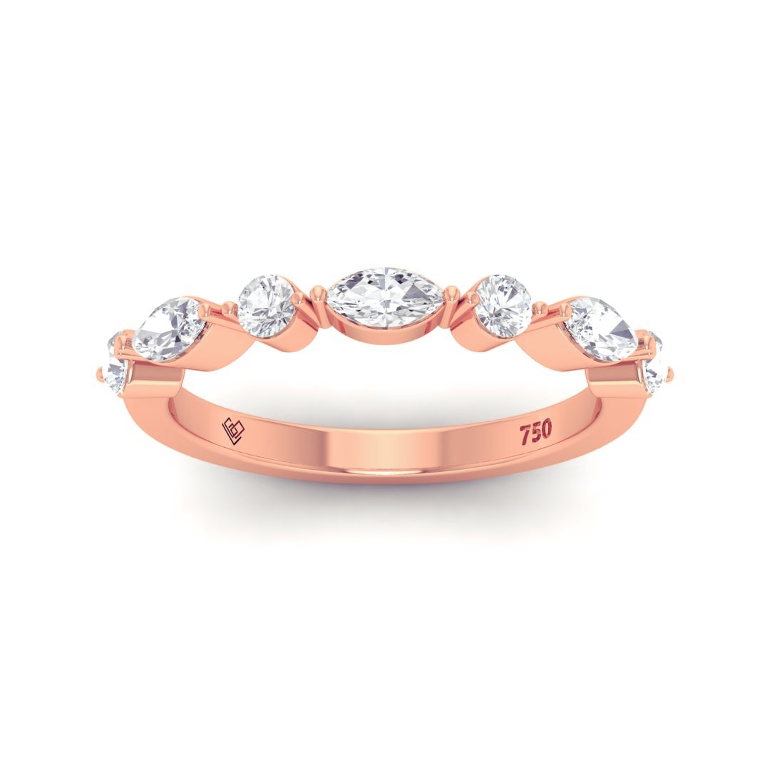 Heather 2 stone Diamond wedding Band