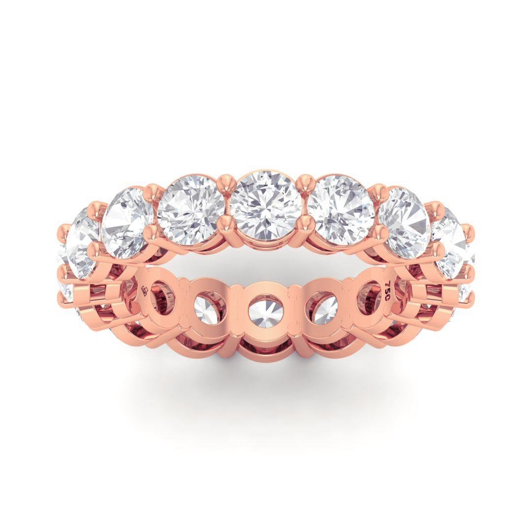 Edra Round cut wedding band 5.00 Ct