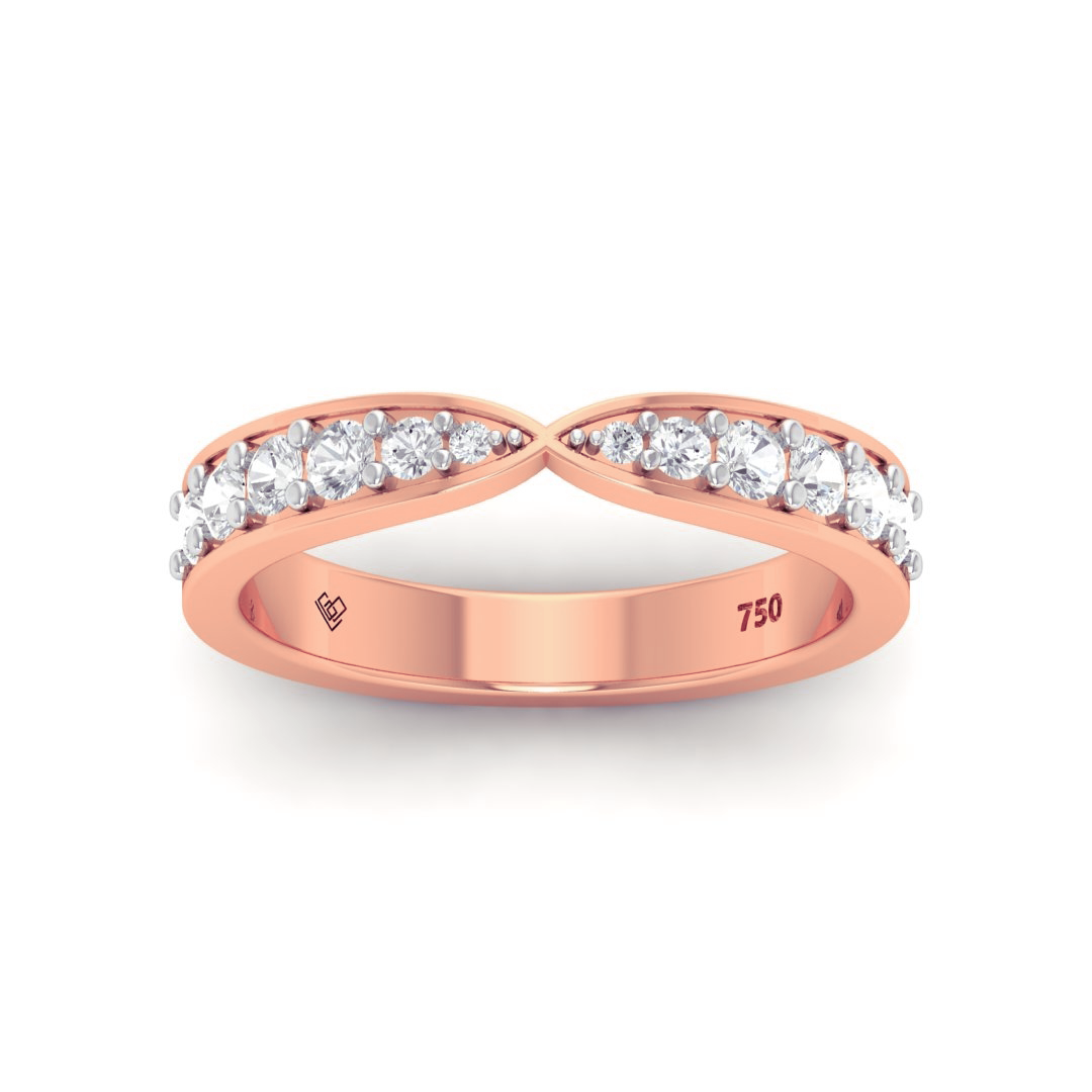 Laura Round Cut Diamond Wedding Band