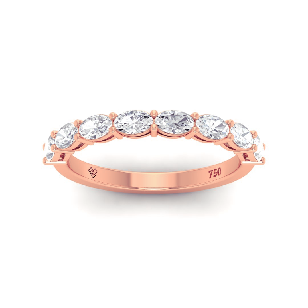 Cordelia Oval Cut Diamond Wedding Band