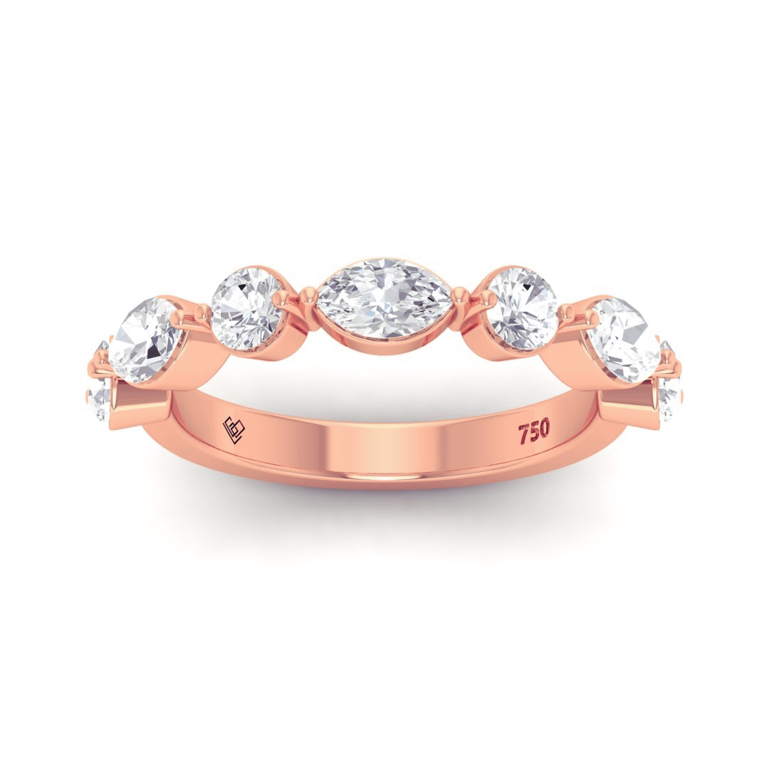 Nebula 2 stone Diamond Wedding Band