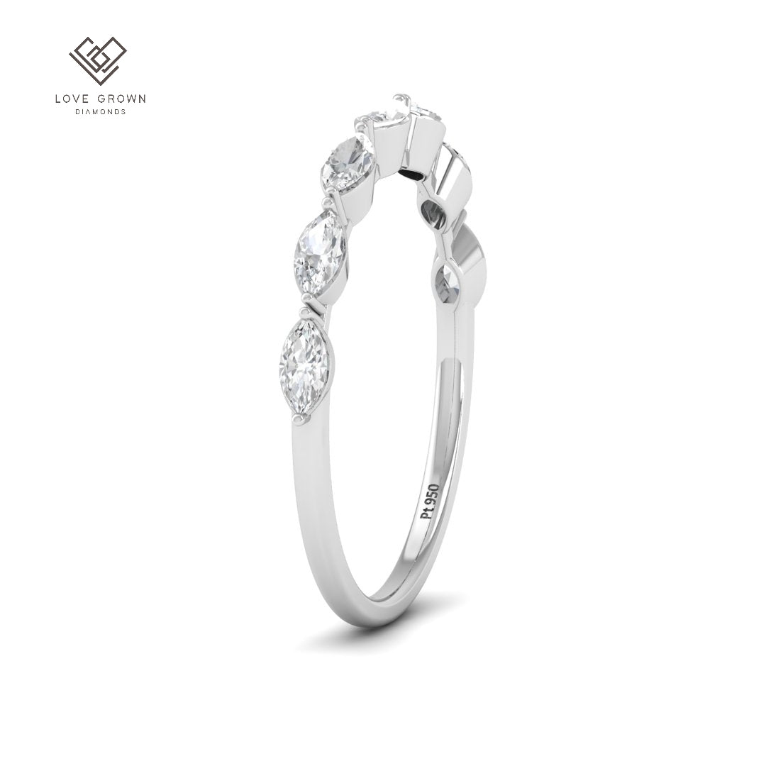 Alice Marquise Cut Diamond Wedding Band