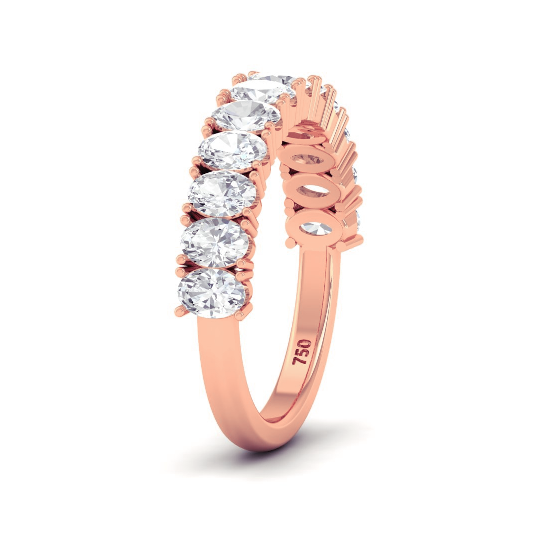 Theodora Oval Cut Diamond Band