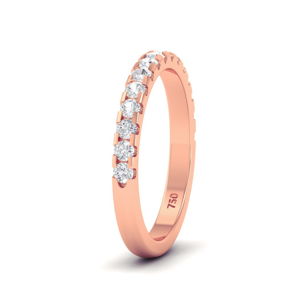 Clara Round Cut Diamond Wedding Band