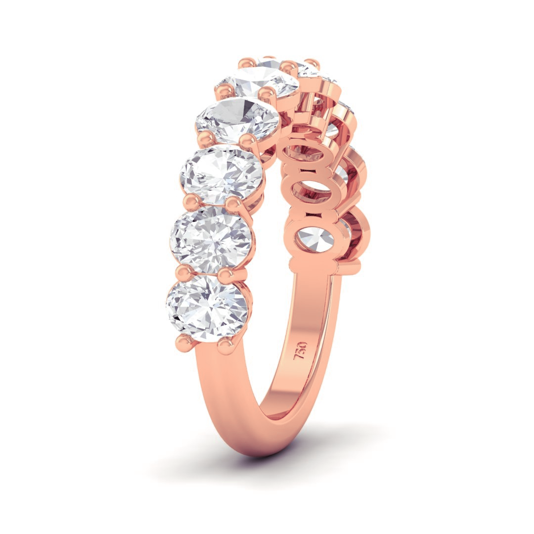 Edith Oval cut wedding band 2.50 ct