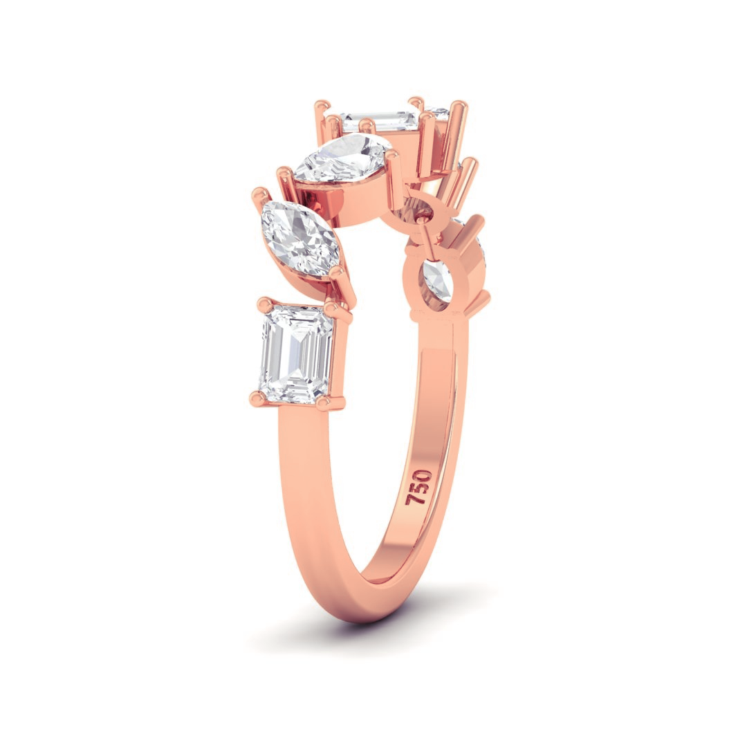 Angèle 7 Stone Diamond Wedding Band