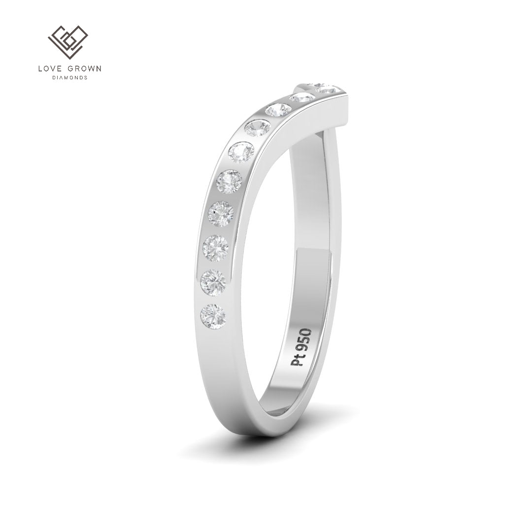 Béatrice Round Cut Diamond Wedding Band