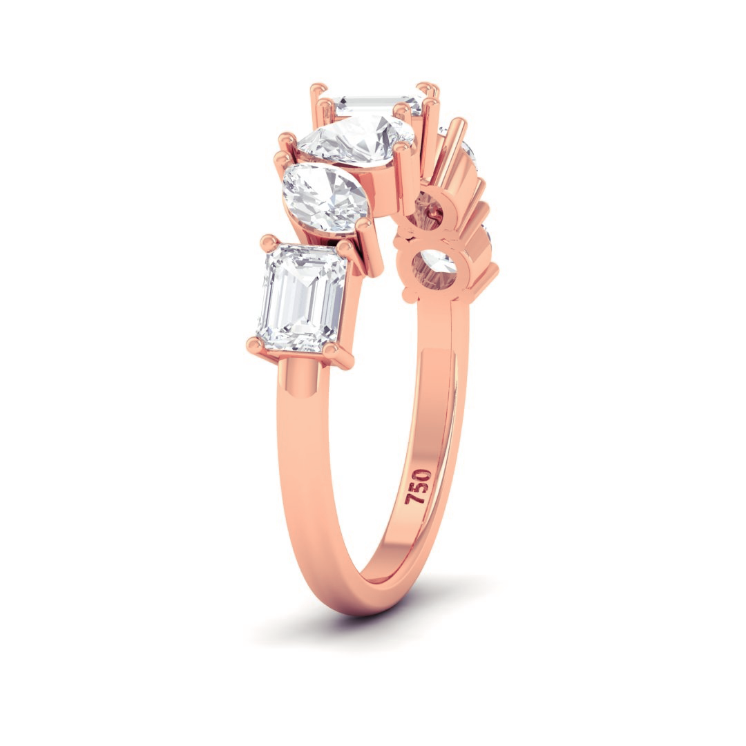 Emma 7 stone Diamond Wedding Band