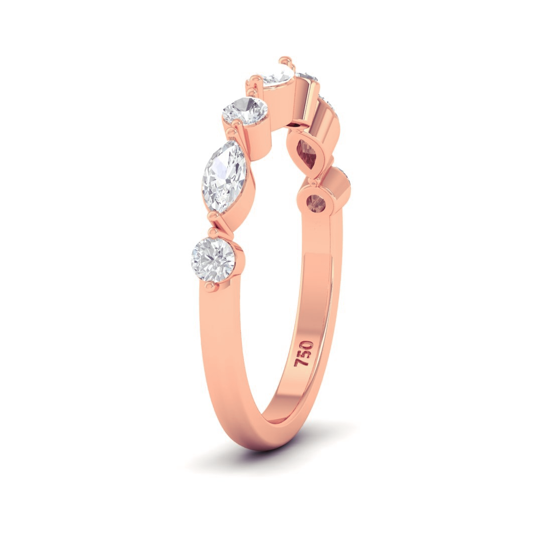 Heather 2 stone Diamond wedding Band