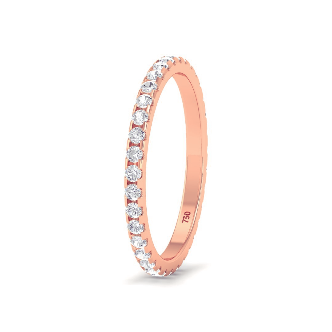 Cara Round Cut Wedding Band 0.50 Ct
