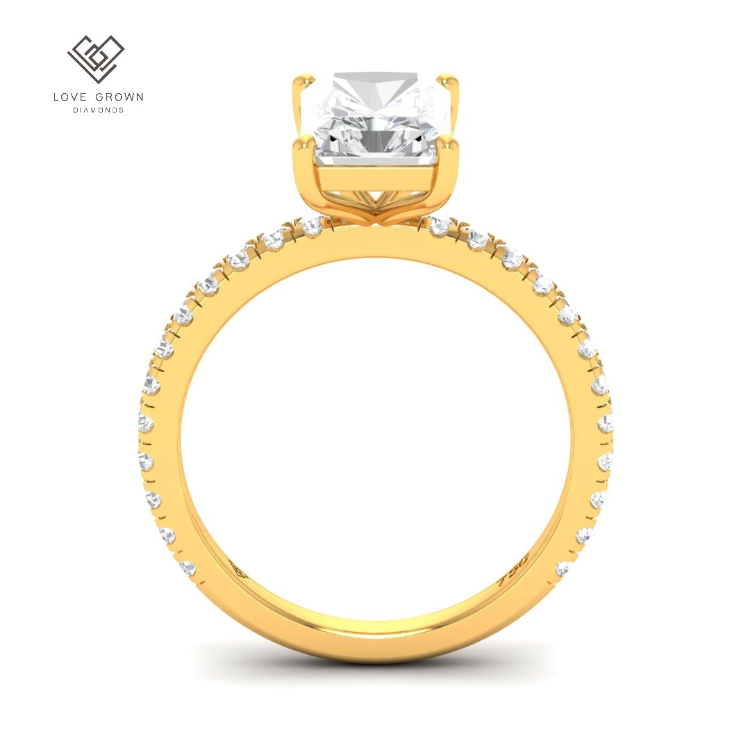 Abigail Radiant With Diamond Band Engagement Ring