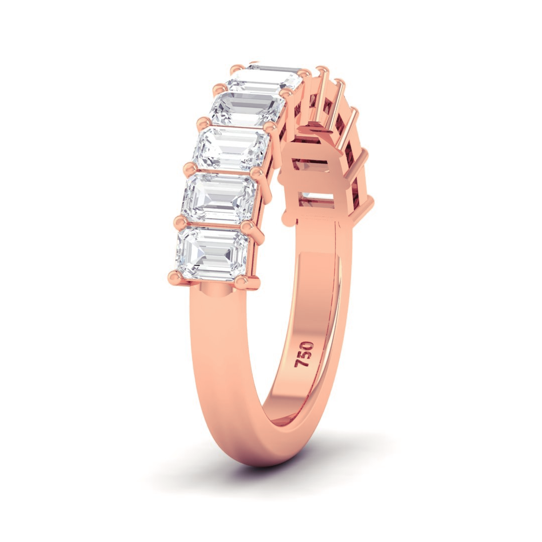 Anne 2.00ct Emerald cut Diamond Wedding Band