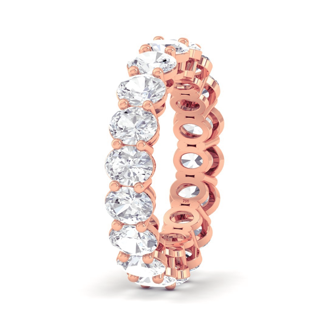 Victoria Oval cut wedding band 5.00 Ct