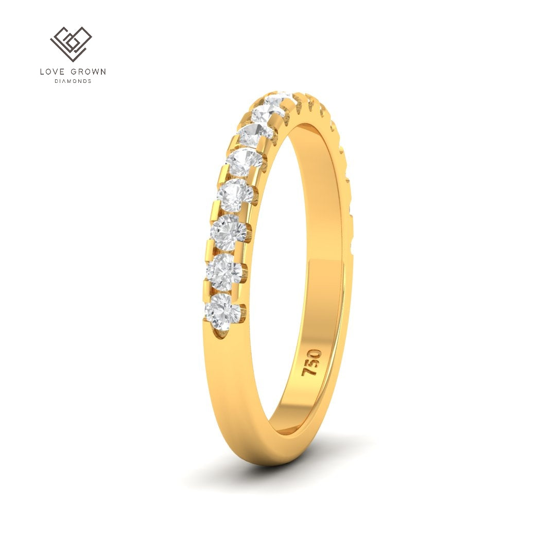 Clara Round Cut Diamond Wedding Band