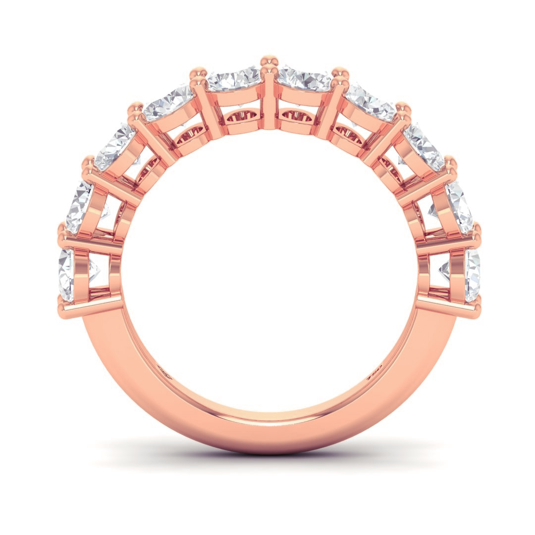 Edith Oval cut wedding band 2.50 ct