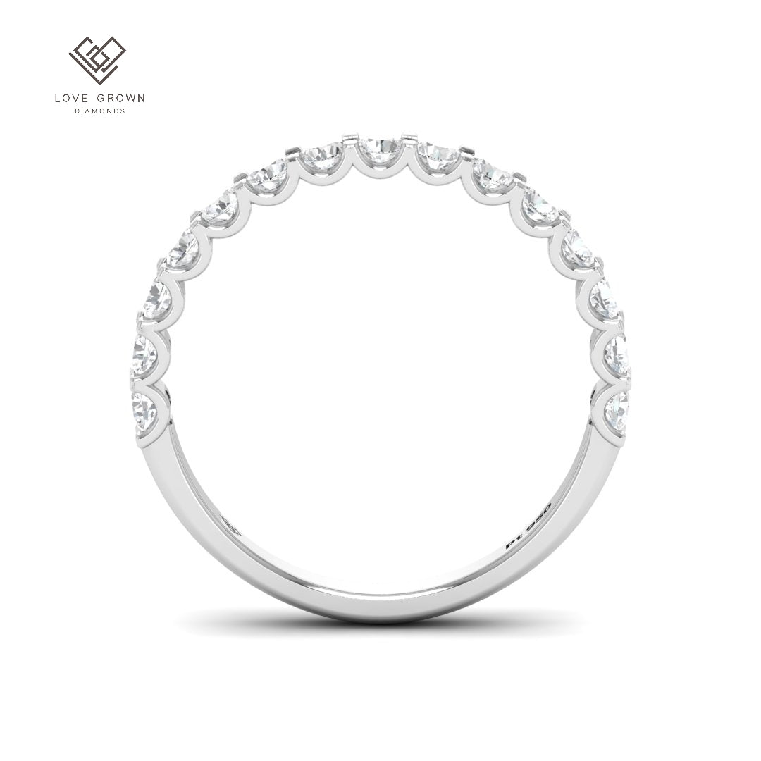 Yvette Round Cut Diamond Wedding Band