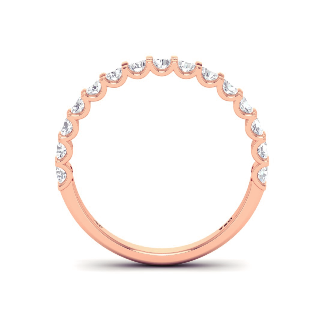 Yvette Round Cut Diamond Wedding Band