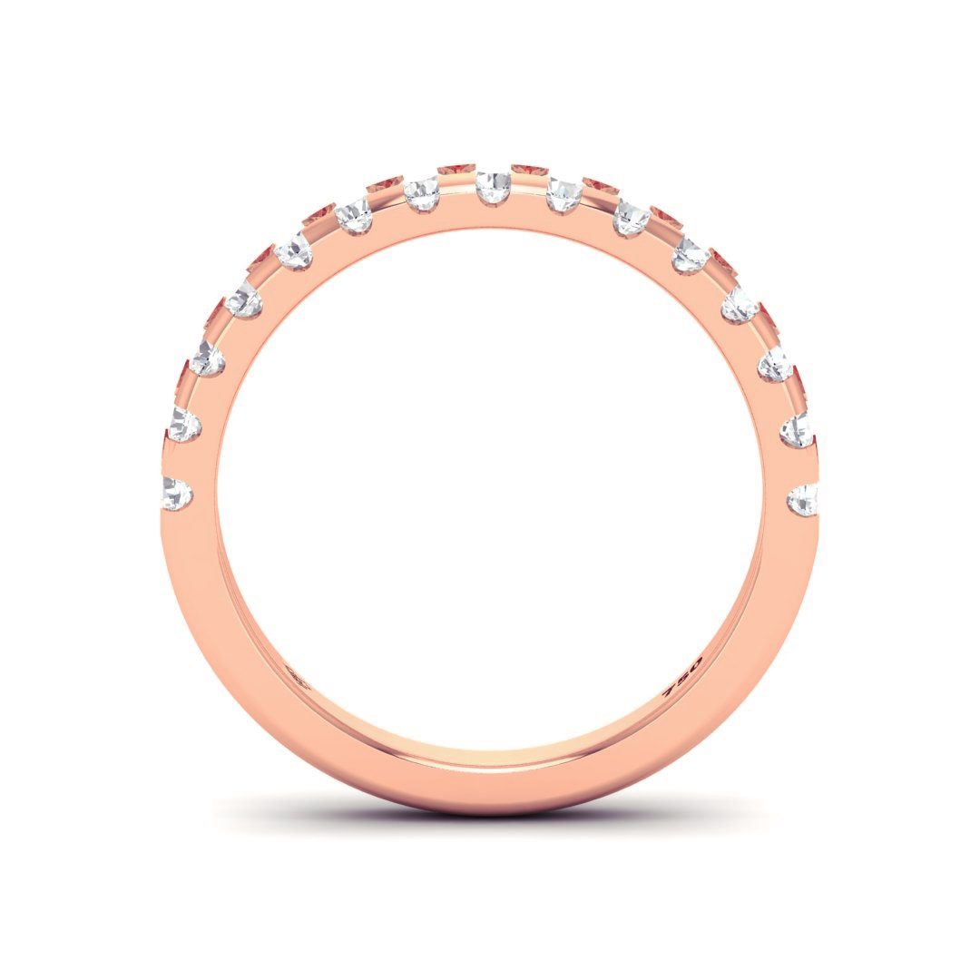 Clara Round Cut Diamond Wedding Band