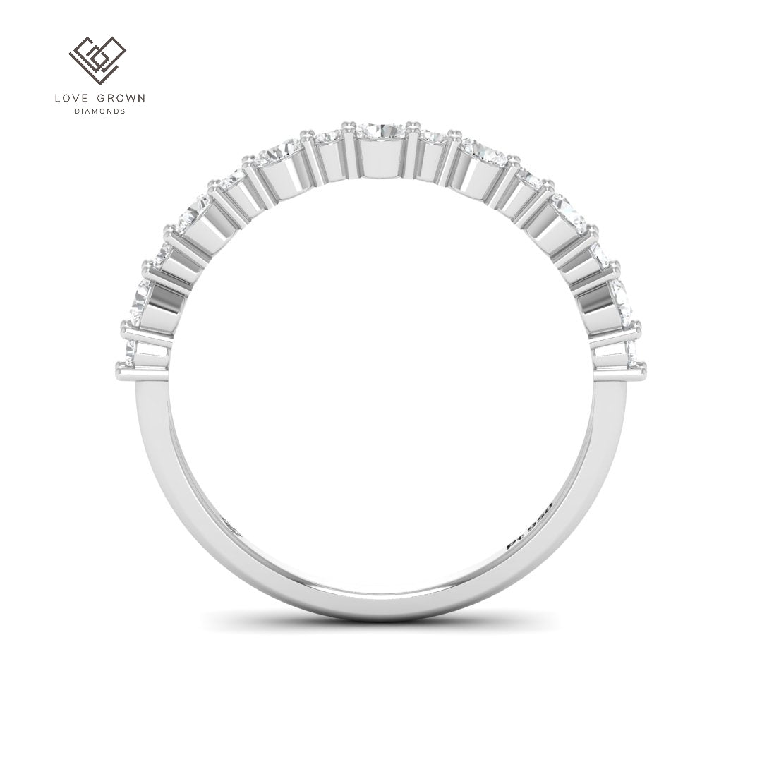 Ingrid Round Cut Diamond Wedding Band