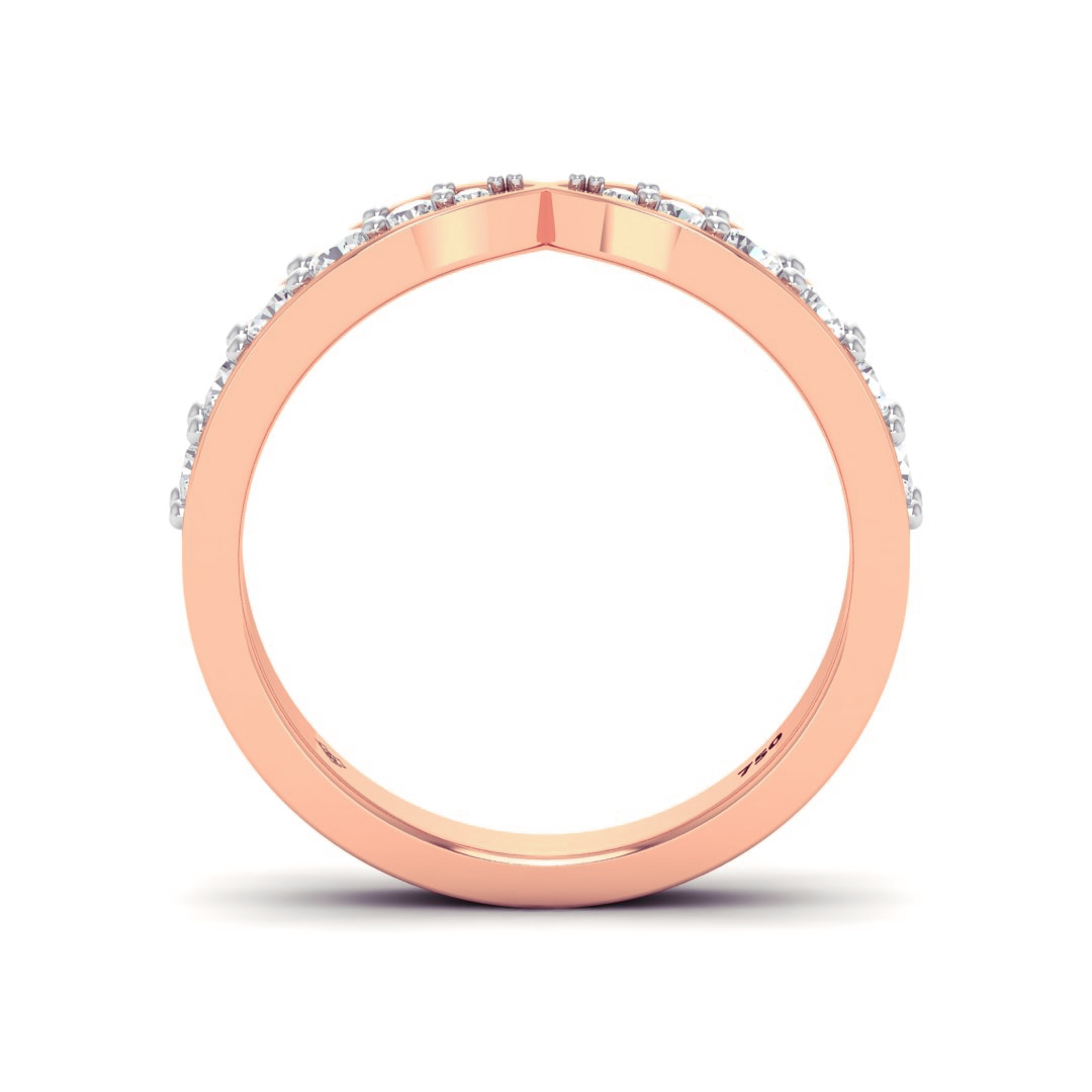 Laura Round Cut Diamond Wedding Band