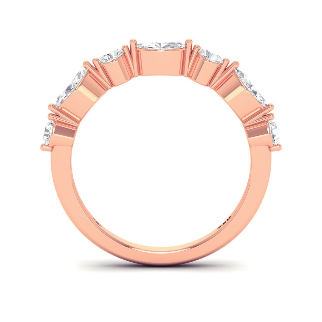 Heather 2 stone Diamond wedding Band