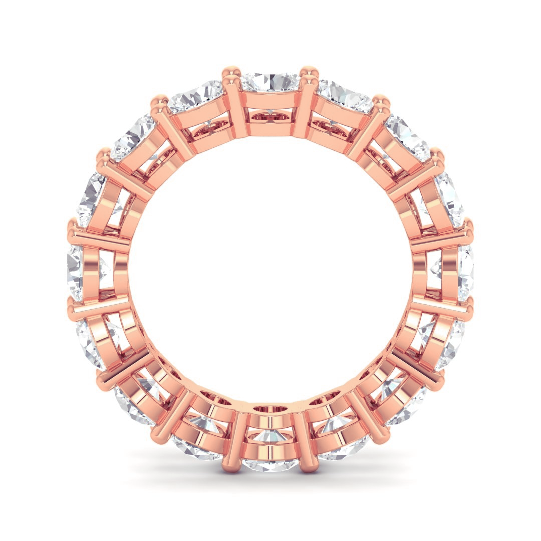 Edra Round cut wedding band 5.00 Ct