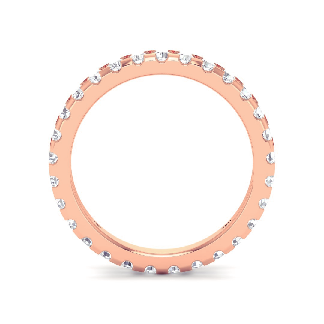 Enora Round cut wedding band 1.00 Ct