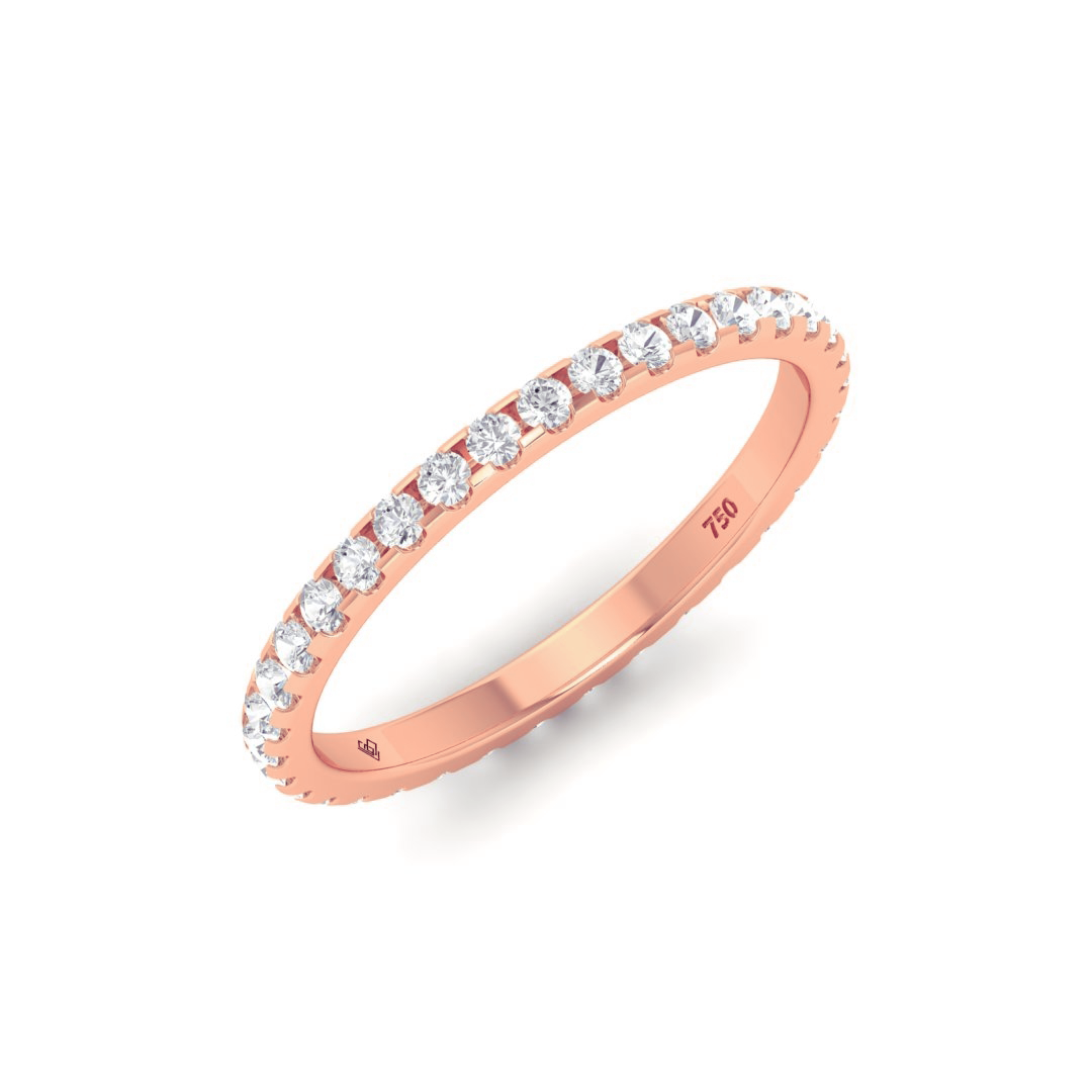 Cara Round Cut Wedding Band 0.50 Ct