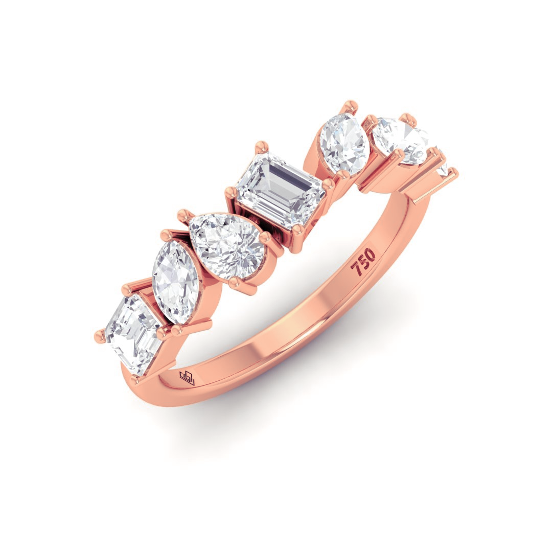 Emma 7 stone Diamond Wedding Band