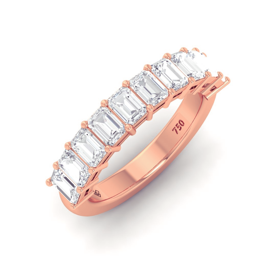 Anne 2.00ct Emerald cut Diamond Wedding Band