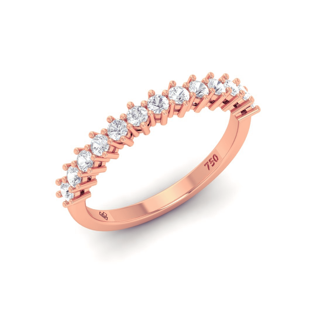 Scarlett Round Cut Diamond Wedding Band