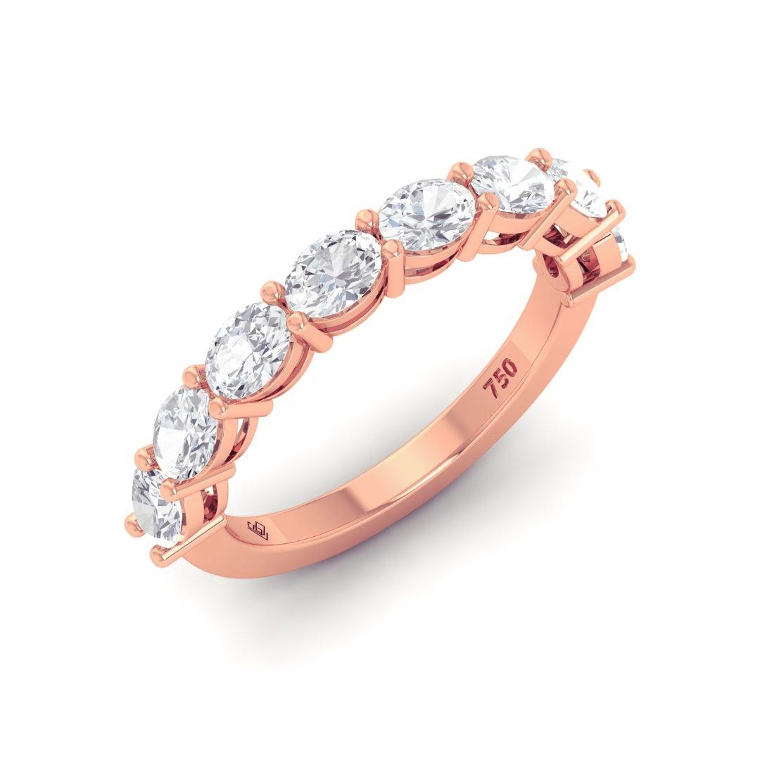 Josephine Oval Cut Diamond Wedding Band