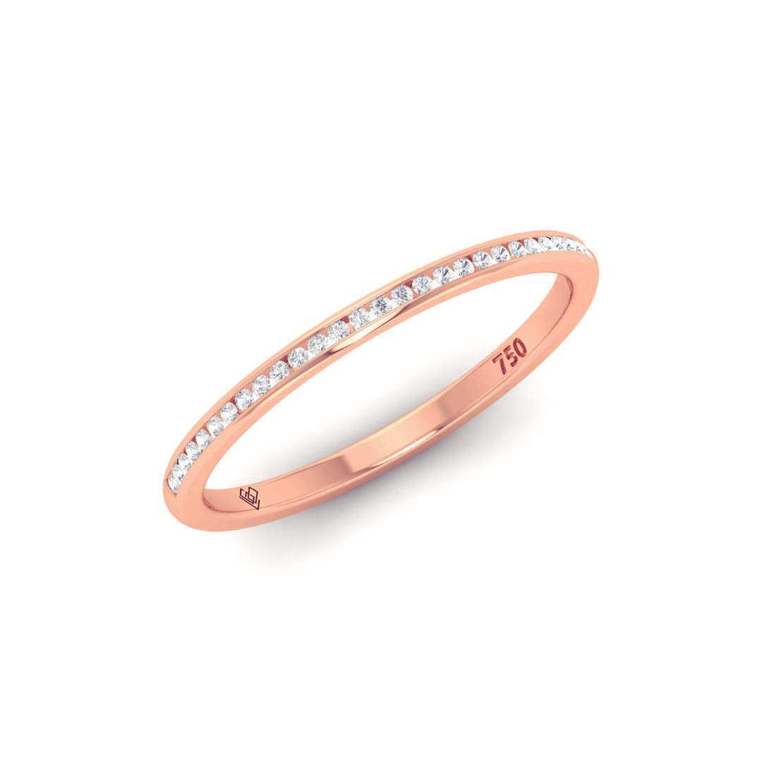 Thea Round Cut Diamond Wedding Band