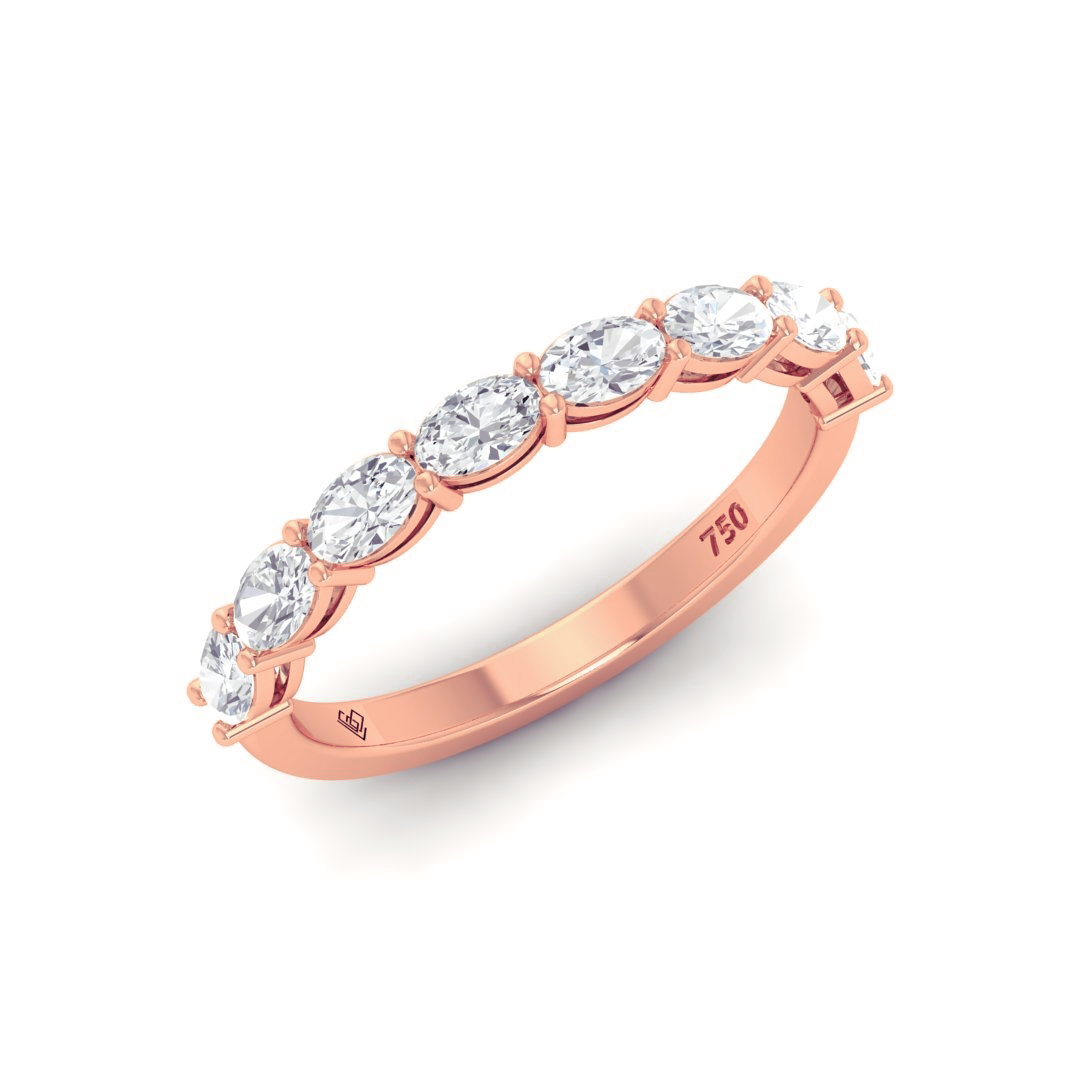 Cordelia Oval Cut Diamond Wedding Band