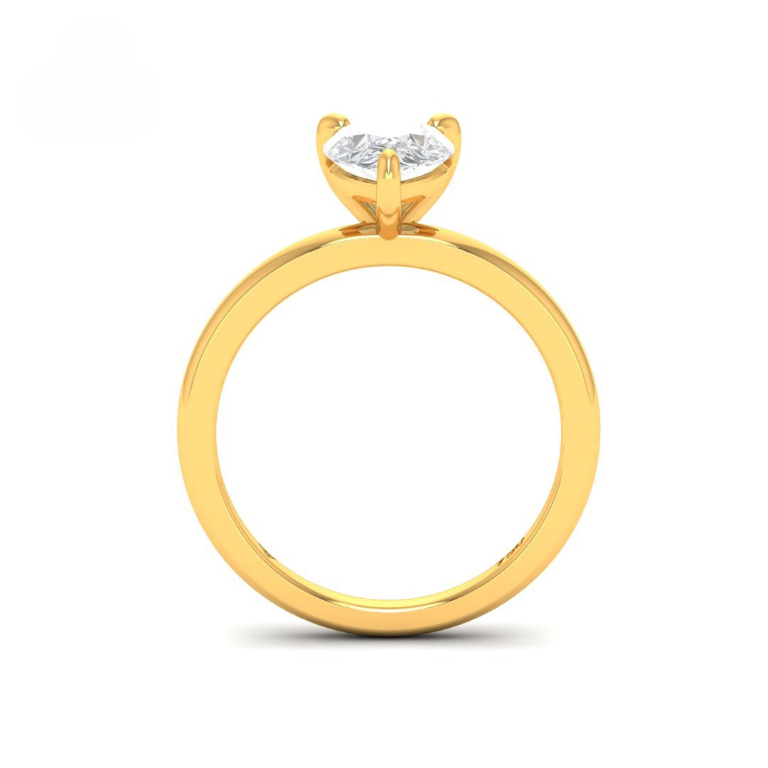 Noémie Solitaire Pear Cut With Diamond Engagement Ring
