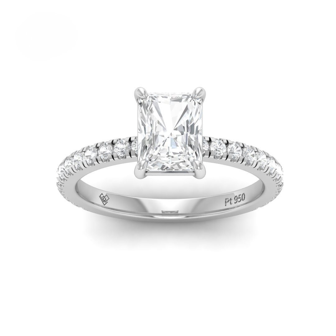 Abigail Radiant With Diamond Band Engagement Ring