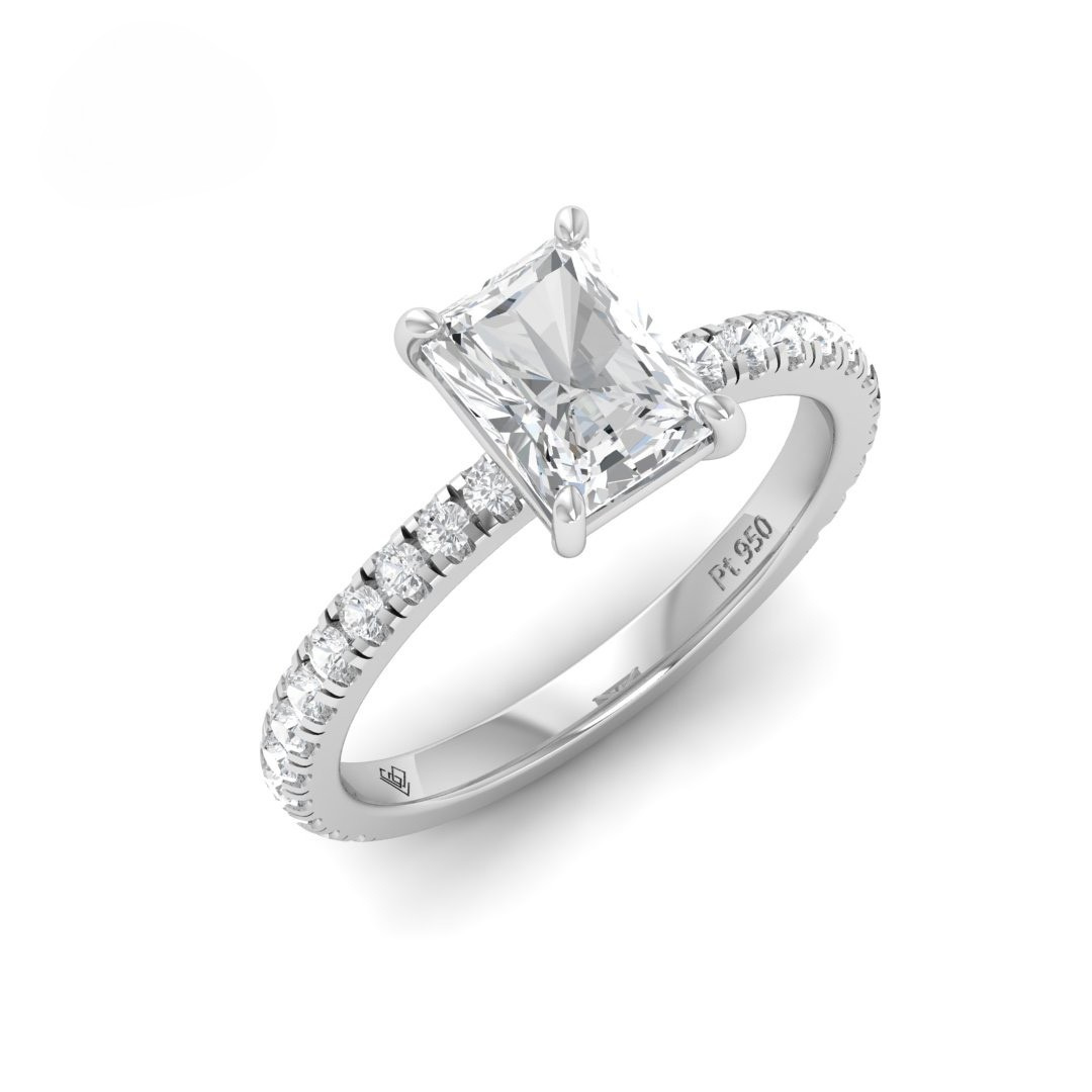 Abigail Radiant With Diamond Band Engagement Ring