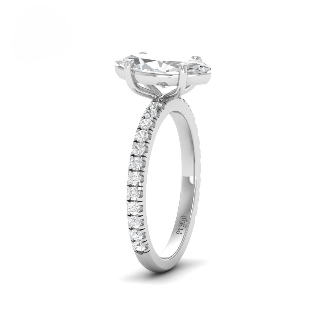 Abigail Marquise With Diamond Band Engagement Ring
