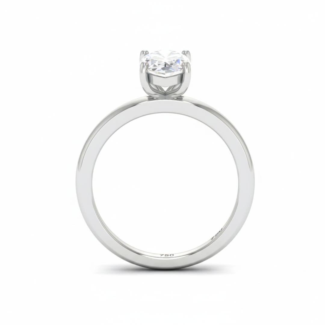 Noémie Solitaire Marquise Cut With Diamond Ring