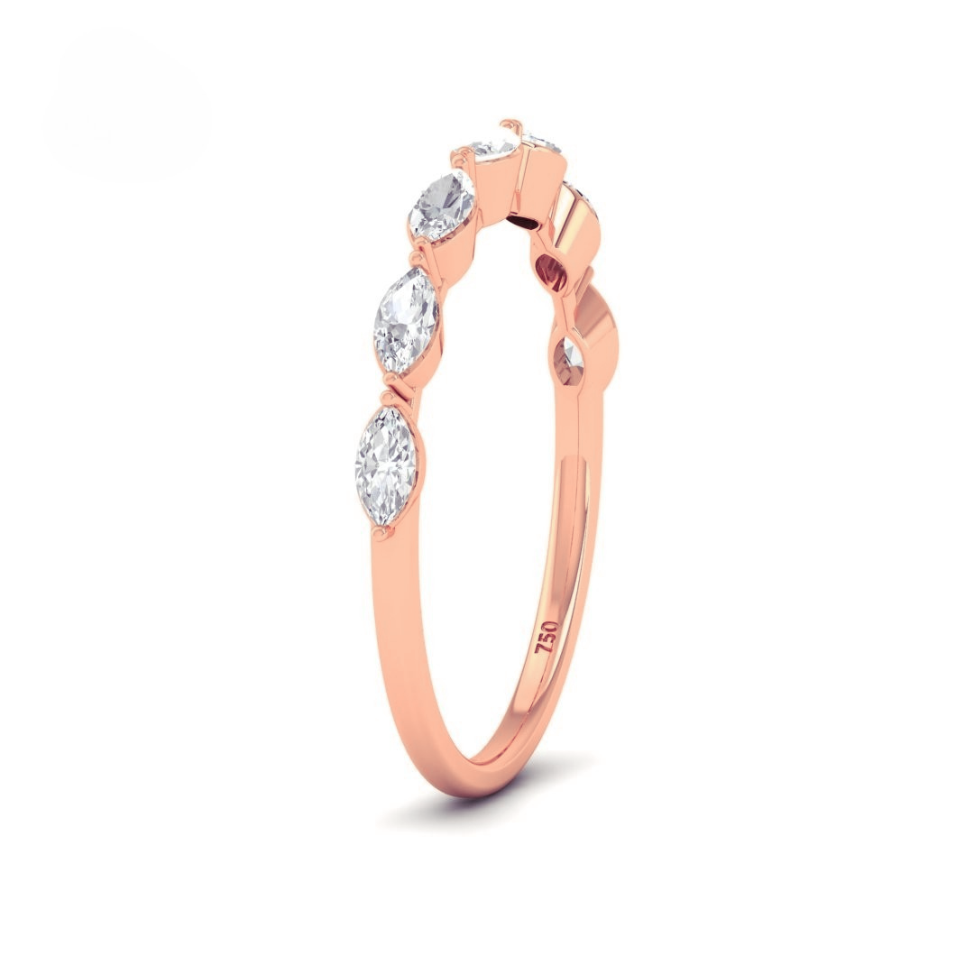 Alice Marquise Cut Diamond Wedding Band