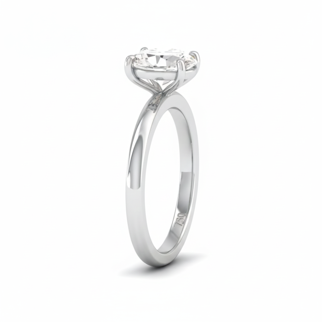 Bague de fiançailles Noémie Solitaire ovale avec diamant