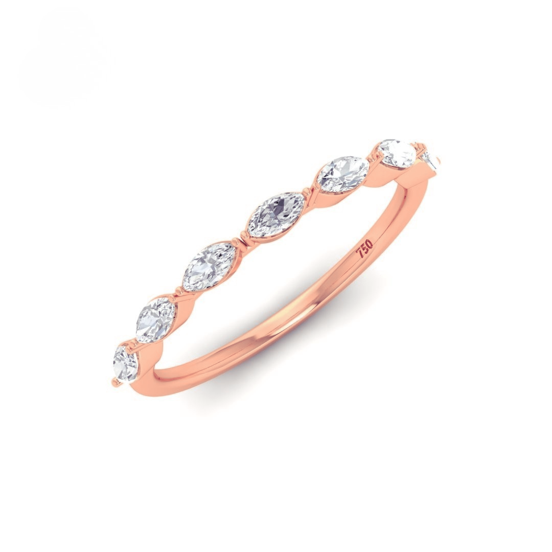 Alice Marquise Cut Diamond Wedding Band