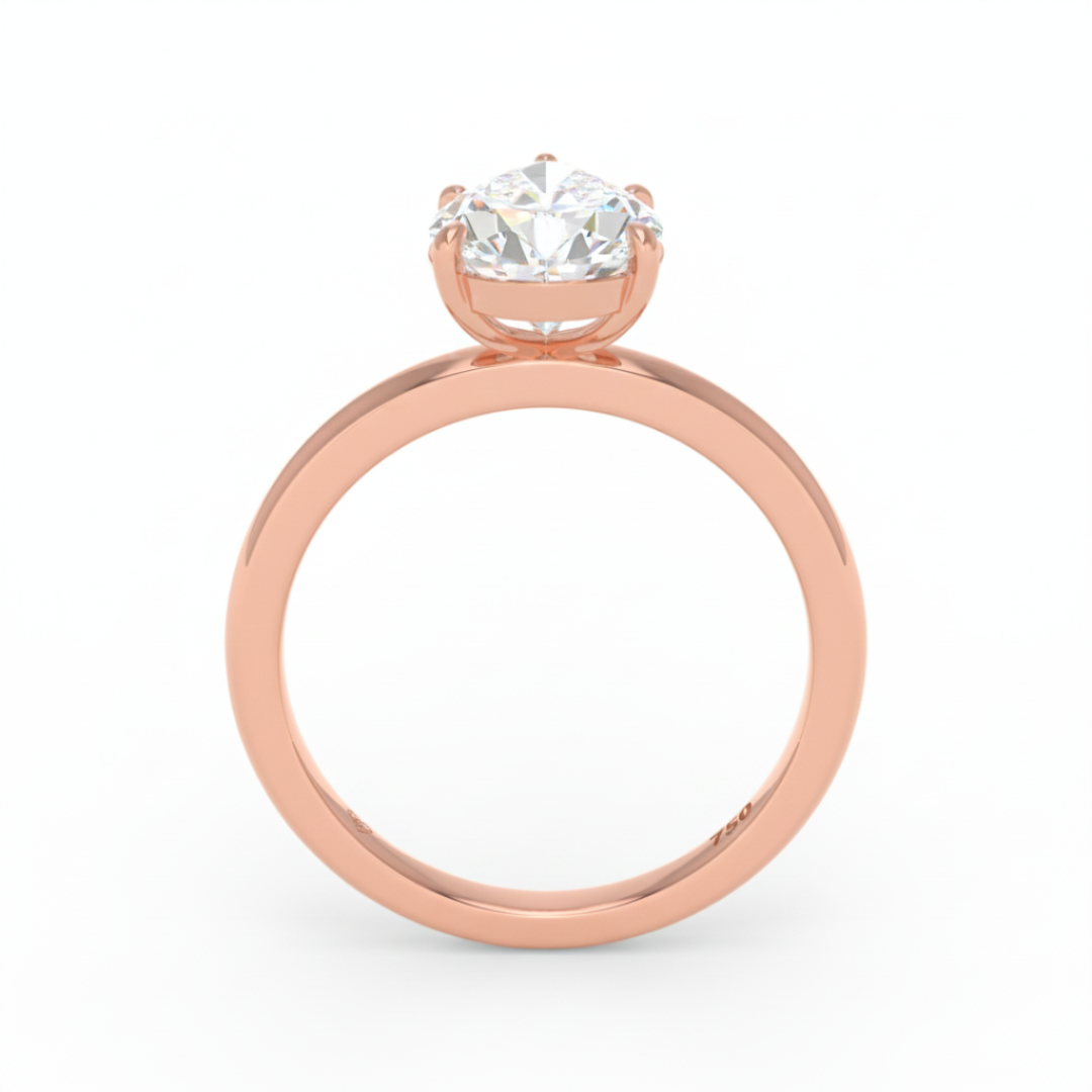 Noémie Solitaire Pear Cut With Diamond Engagement Ring