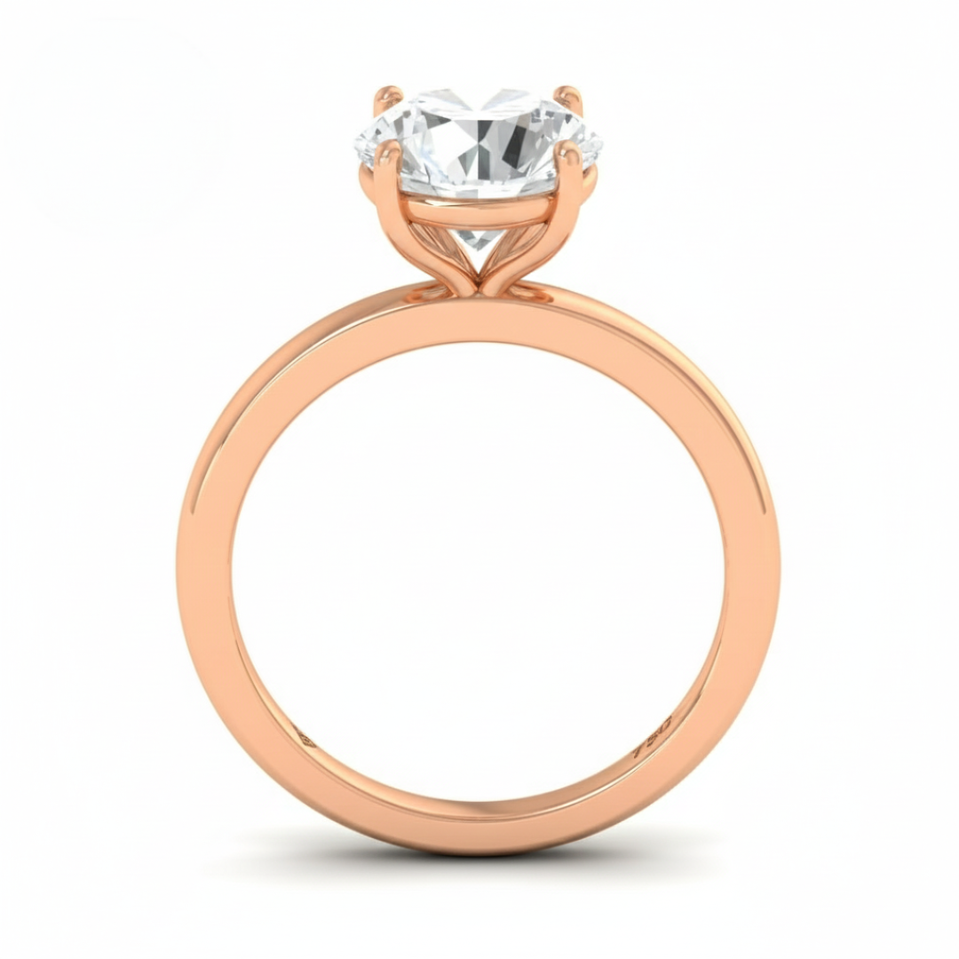 Noémie Solitaire Round Cut With Diamond Engagement Ring
