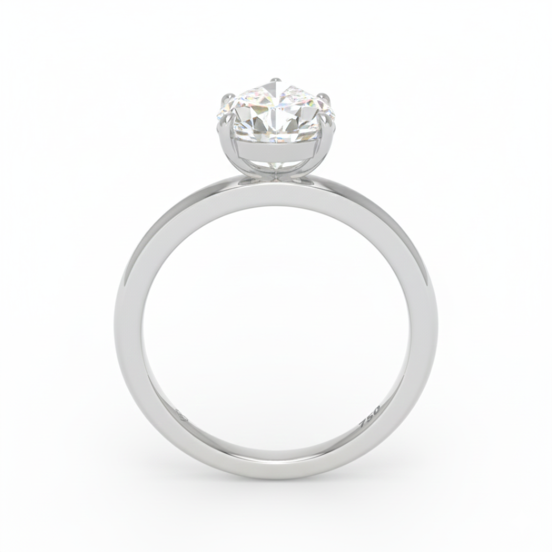 Noémie Solitaire Pear Cut With Diamond Engagement Ring