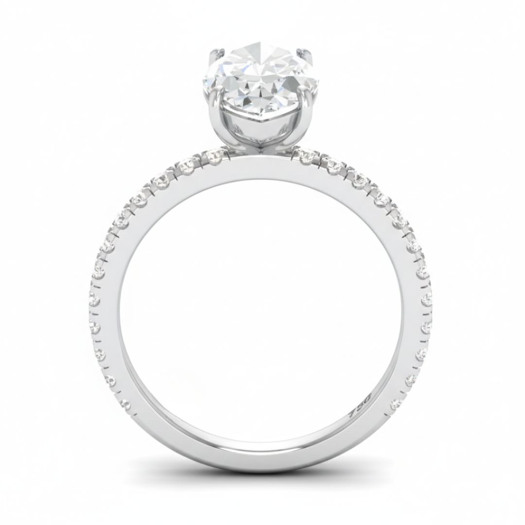 Abigail Marquise With Diamond Band Engagement Ring